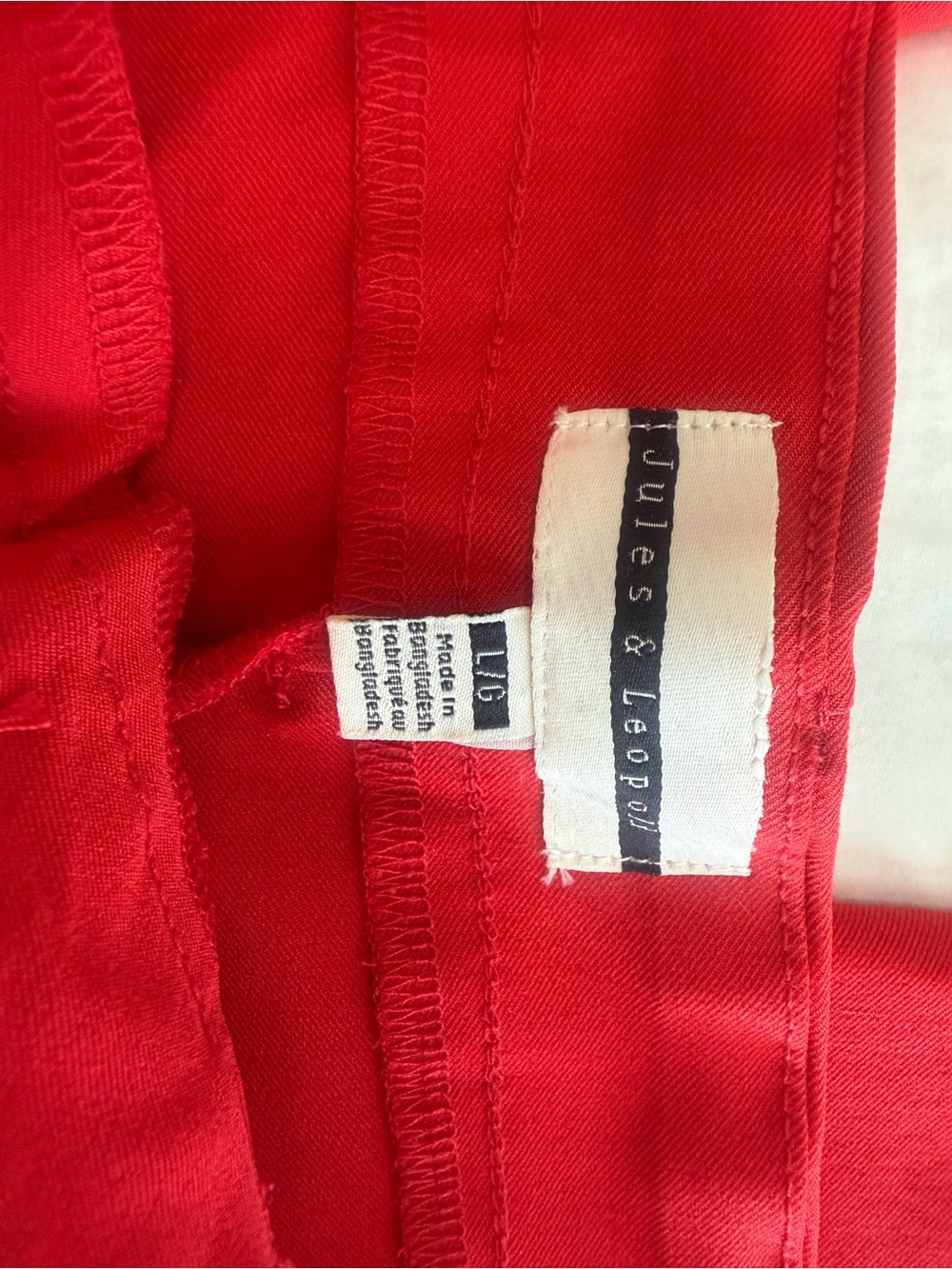 Jules & Leopold Vibrant Red Wide-Leg Pants - Picture 2 of 6
